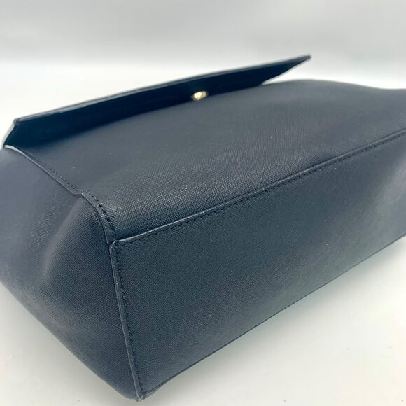 Kate Spade Laurel Way Black Saffiano Leather Lilah Crossbody Satchel - Picture 7 of 10